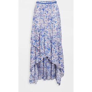 BA&SH Billie High- Low asymmetrical Floral Skirt NWT